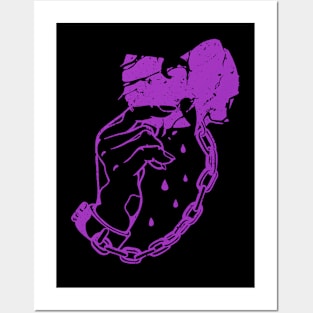 manacles handcuffs wutang purple Posters and Art